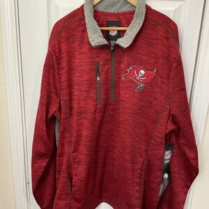 NFL Tampa Bay Buccaneers Red Pullover with Sherpa Collar